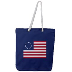 Betsy Ross Flag Usa America United States 1777 Thirteen Colonies Maga  Full Print Rope Handle Tote (large) by snek