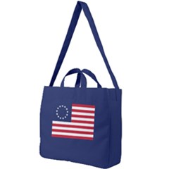 Betsy Ross Flag Usa America United States 1777 Thirteen Colonies Maga  Square Shoulder Tote Bag by snek