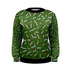 Pepe The Frog Face Pattern Green Kekistan Meme Women s Sweatshirt by snek