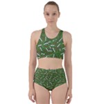 Pepe the Frog Face pattern Green Kekistan meme Racer Back Bikini Set