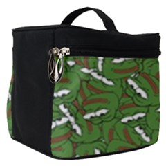 Pepe The Frog Face Pattern Green Kekistan Meme Make Up Travel Bag (small) by snek