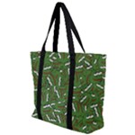 Pepe the Frog Face pattern Green Kekistan meme Zip Up Canvas Bag