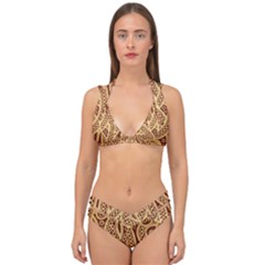 Fine Pattern Double Strap Halter Bikini Set by Sobalvarro