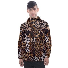Cheetah By Traci K Men s Front Pocket Pullover Windbreaker by tracikcollection