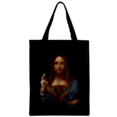 Salvator Mundi Leonardo Davindi 1500 Jesus Christ Savior Of The World Original Paint Most Expensive In The World Zipper Classic Tote Bag by snek