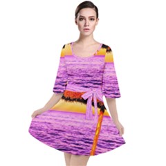Pop Art Beach Umbrella  Velour Kimono Dress by essentialimage