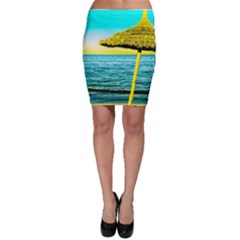 Pop Art Beach Umbrella  Bodycon Skirt by essentialimage