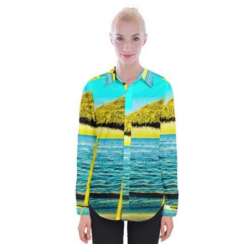 Pop Art Beach Umbrella  Womens Long Sleeve Shirt by essentialimage