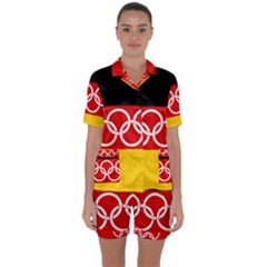 Olympic Flag Of Germany, 1960-1968 Satin Short Sleeve Pyjamas Set by abbeyz71
