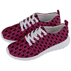 Red Black Abstract Pattern Men s Lightweight Sports Shoes