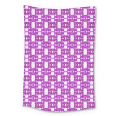 Pink  White  Abstract Pattern Large Tapestry by BrightVibesDesign