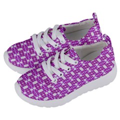 Pink  White  Abstract Pattern Kids  Lightweight Sports Shoes