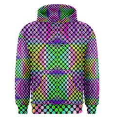 Bright  Circle Abstract Black Pink Green Yellow Men s Pullover Hoodie by BrightVibesDesign