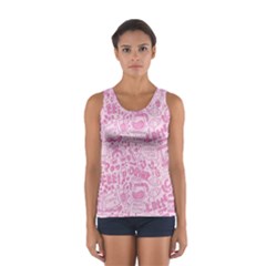 Coffee Pink Sport Tank Top  by Amoreluxe