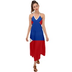 Philippines Flag Filipino Flag Halter Tie Back Dress  by FlagGallery