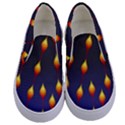 Flower Buds Floral Night Kids  Canvas Slip Ons View1