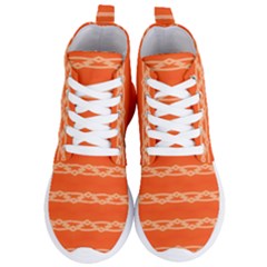 Pattern Orange Women s Lightweight High Top Sneakers