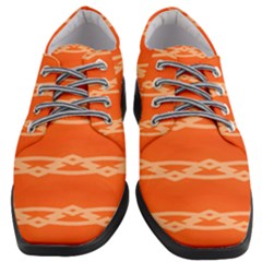 Pattern Orange Women Heeled Oxford Shoes