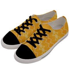 Pattern Yellow Men s Low Top Canvas Sneakers
