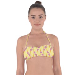 Yellow Pink Halter Bandeau Bikini Top by HermanTelo