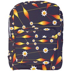 Flower Buds Floral Background Full Print Backpack by HermanTelo