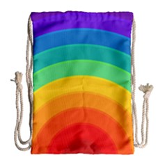 Rainbow Background Colorful Drawstring Bag (large)