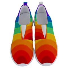 Rainbow Background Colorful No Lace Lightweight Shoes