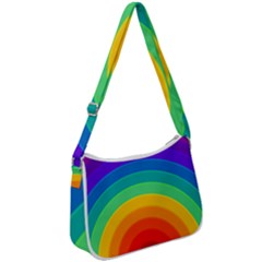Rainbow Background Colorful Zip Up Shoulder Bag