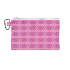 Pink Canvas Cosmetic Bag (medium)
