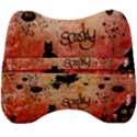 Funny Halloween Design, Cat, Pumpkin And Witch Velour Head Support Cushion View2