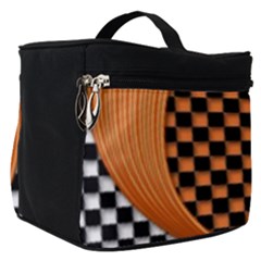 Heart Chess Board Checkerboard Make Up Travel Bag (small)
