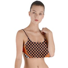 Heart Chess Board Checkerboard Layered Top Bikini Top  by HermanTelo