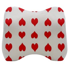 Heart Red Love Valentines Day Velour Head Support Cushion by HermanTelo