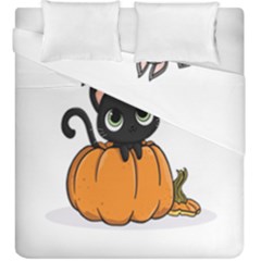Halloween Cute Cat Duvet Cover Double Side (king Size)