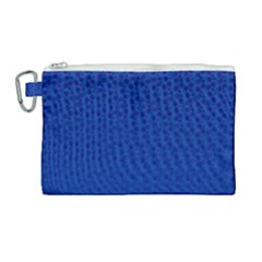Background Polka Blue Canvas Cosmetic Bag (large) by HermanTelo