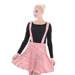 Pattern Texture Pink Suspender Skater Skirt by HermanTelo