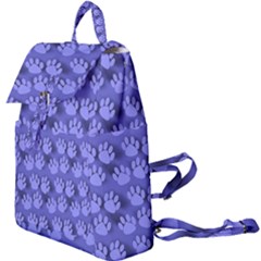 Pattern Texture Feet Dog Blue Buckle Everyday Backpack