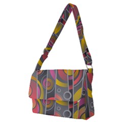 Abstract Colorful Background Grey Full Print Messenger Bag (m)