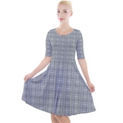 Pattern Shapes Quarter Sleeve A-line Dress by HermanTelo
