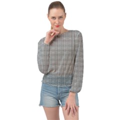 Pattern Shapes Banded Bottom Chiffon Top by HermanTelo