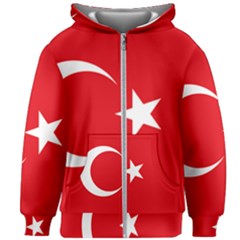 National Cockade Of Turkey Kids  Zipper Hoodie Without Drawstring by abbeyz71