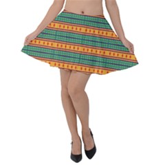 Background Texture Fabric Velvet Skater Skirt