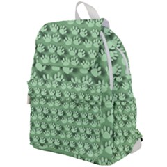 Pattern Texture Feet Dog Green Top Flap Backpack by HermanTelo