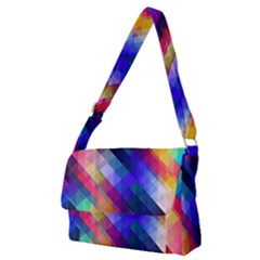 Abstract Background Colorful Pattern Full Print Messenger Bag (m)