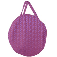 Background Polka Pattern Pink Giant Round Zipper Tote