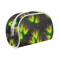 Floral Abstract Lines Makeup Case (small) by HermanTelo