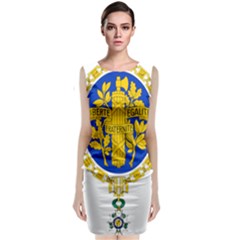Coat Of Arms Of The French Republic Sleeveless Velvet Midi Dress by abbeyz71