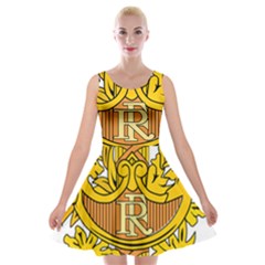 French Republic Diplomatic Emblem Velvet Skater Dress by abbeyz71