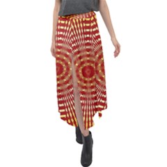 Pattern Background Structure Velour Split Maxi Skirt