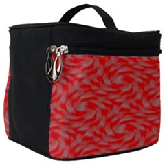Background Abstraction Red Gray Make Up Travel Bag (big)